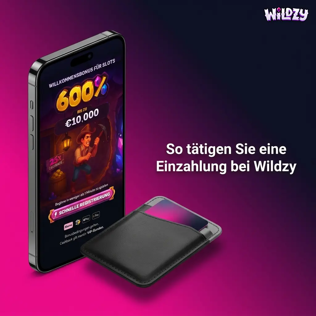 Schritt-für-Schritt-Anleitung zur Einzahlung bei Wildzy Casino mit Zahlungsmethoden und 3-D-Secure