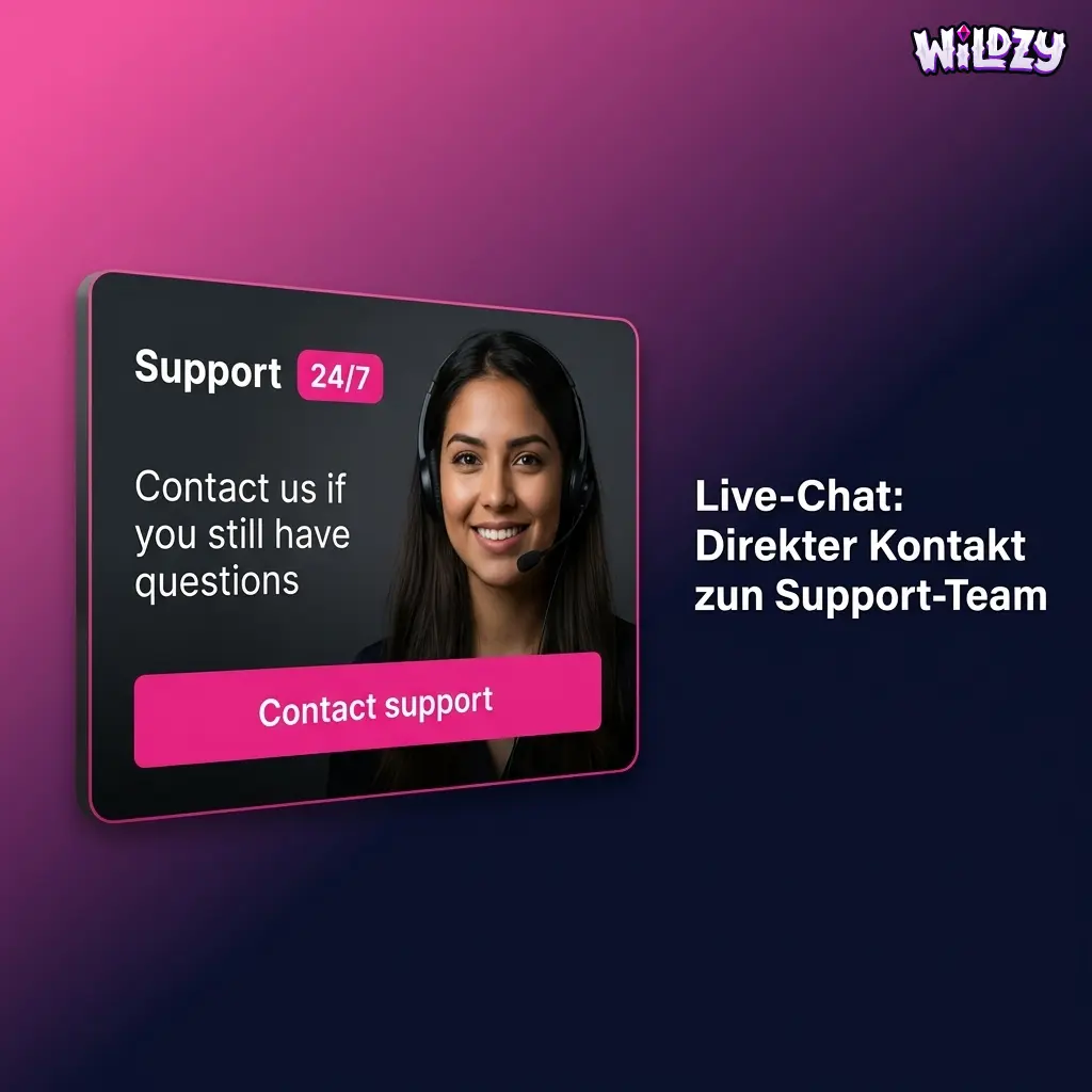 Wildzy Live-Chat Support rund um die Uhr – schnelle Hilfe bei Konto-, Zahlungs- und technischen Fragen